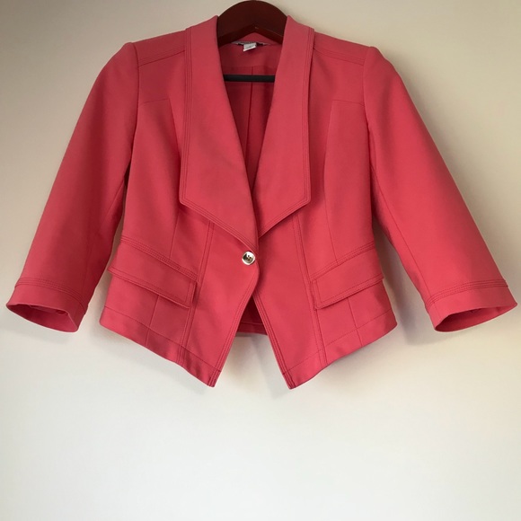 White House Black Market Coral Blazer - Picture 2 of 5